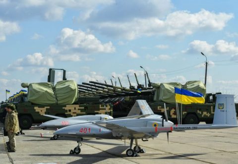 Ukrainian military Bayraktar TB2 drones